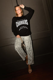 LOS ANGELES CHARGERS BOLD AMBITION OVERSIZED LONG SLEEVE TEE