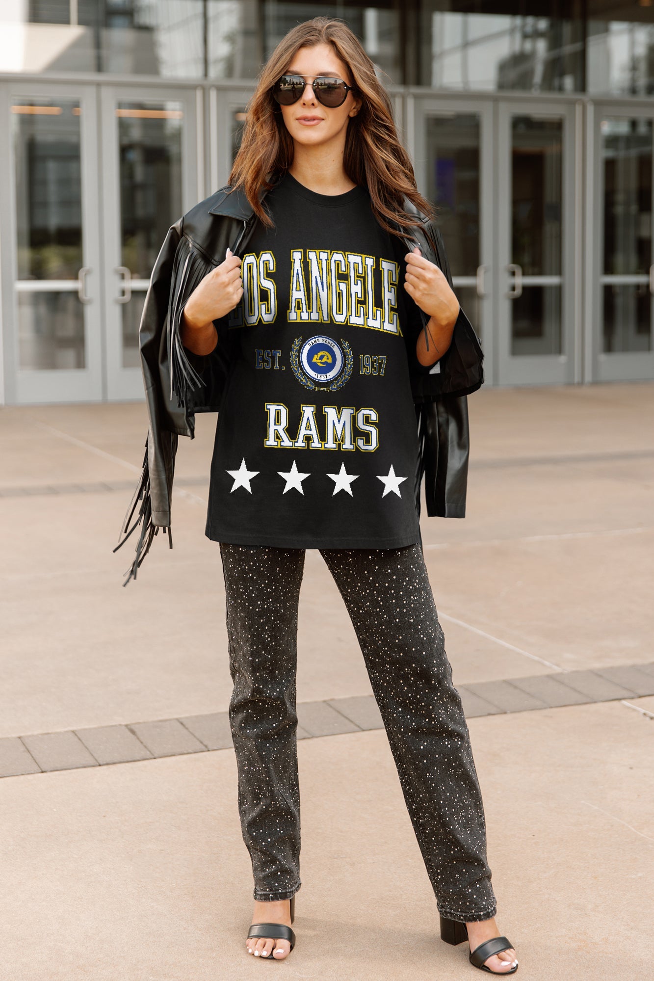 LOS ANGELES RAMS EVERYDAY STAR ESSENTIAL RELAXED FIT LONG SLEEVE TEE