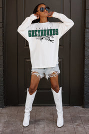 LOYOLA GREYHOUNDS BIG GOALS OVERSIZED LONG SLEEVE TEE WITH RIBBED NECKLINE AND CUFFS