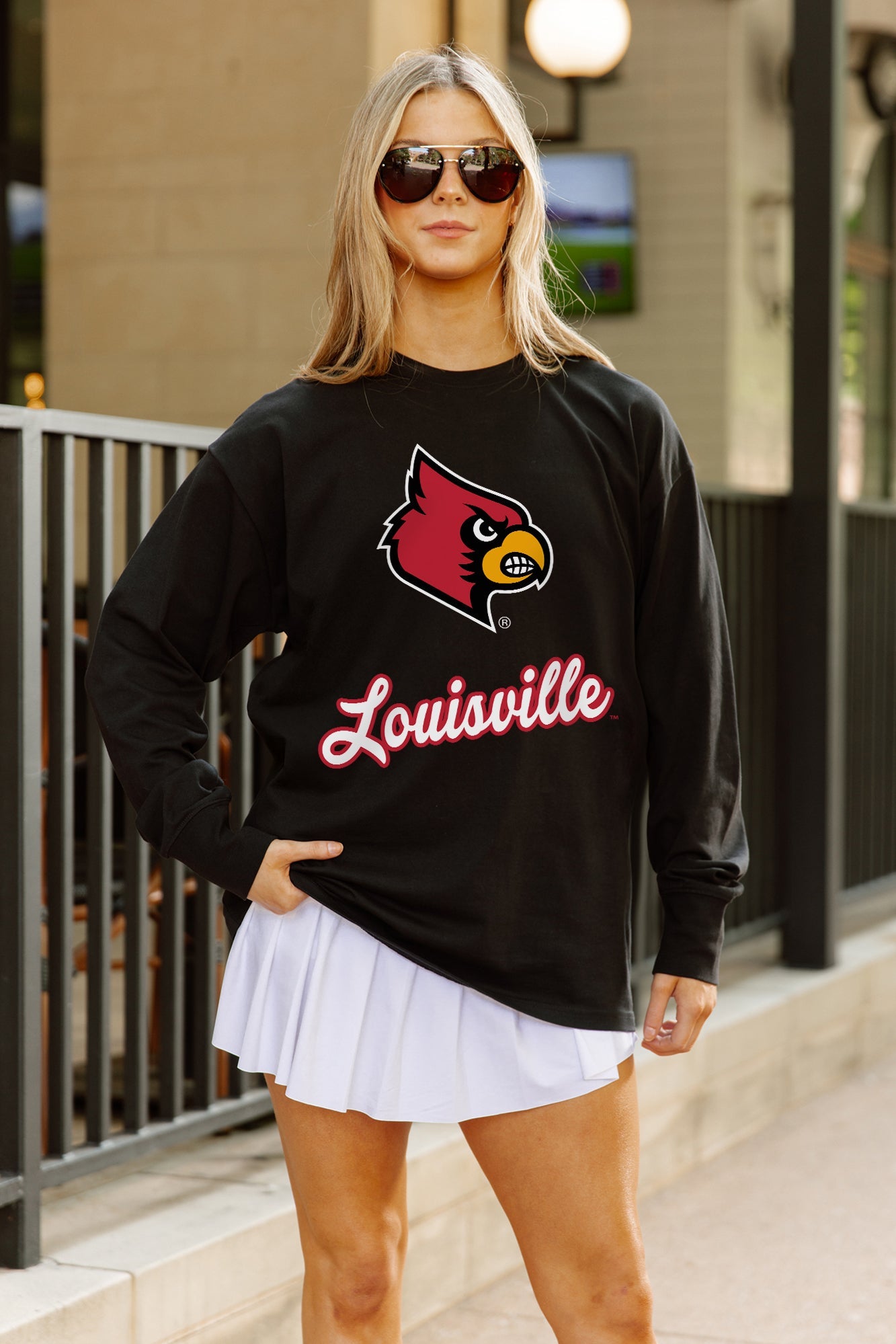 LOUISVILLE CARDINALS HONOR ROLL ESSENTIAL RELAXED FIT LONG SLEEVE TEE