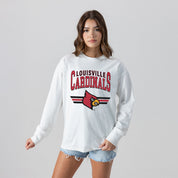 LOUISVILLE CARDINALS SWIFT STRIKE ESSENTIAL RELAXED FIT LONG SLEEVE TEE