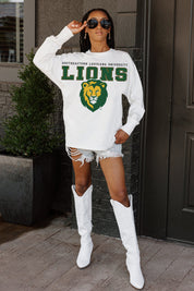 SOUTHEASTERN LOUISIANA LIONS BIG GOALS OVERSIZED LONG SLEEVE TEE - Front View On Model | Gameday Couture - SOHO