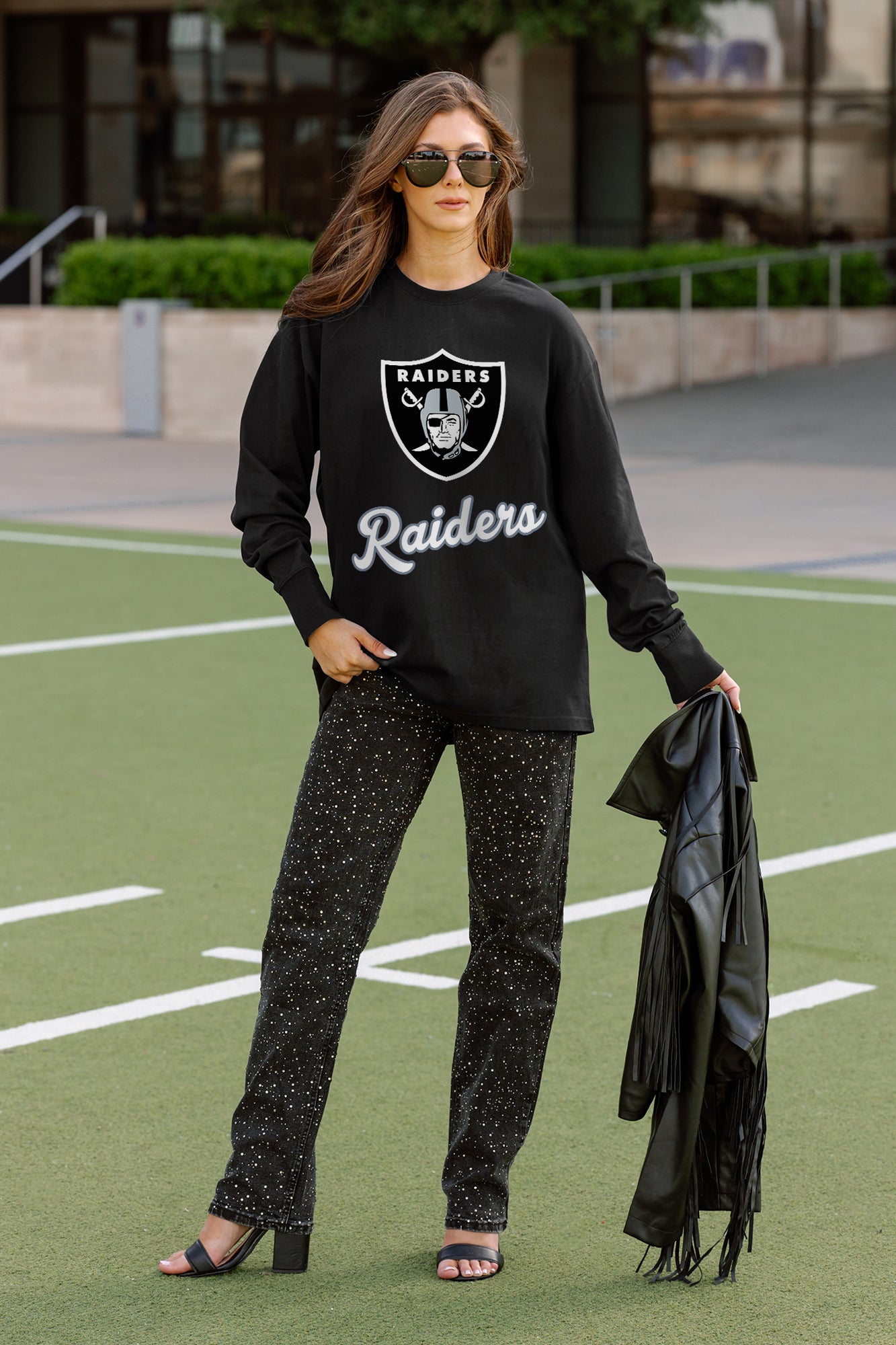 LAS VEGAS RAIDERS HONOR ROLL ESSENTIAL RELAXED FIT LONG SLEEVE TEE