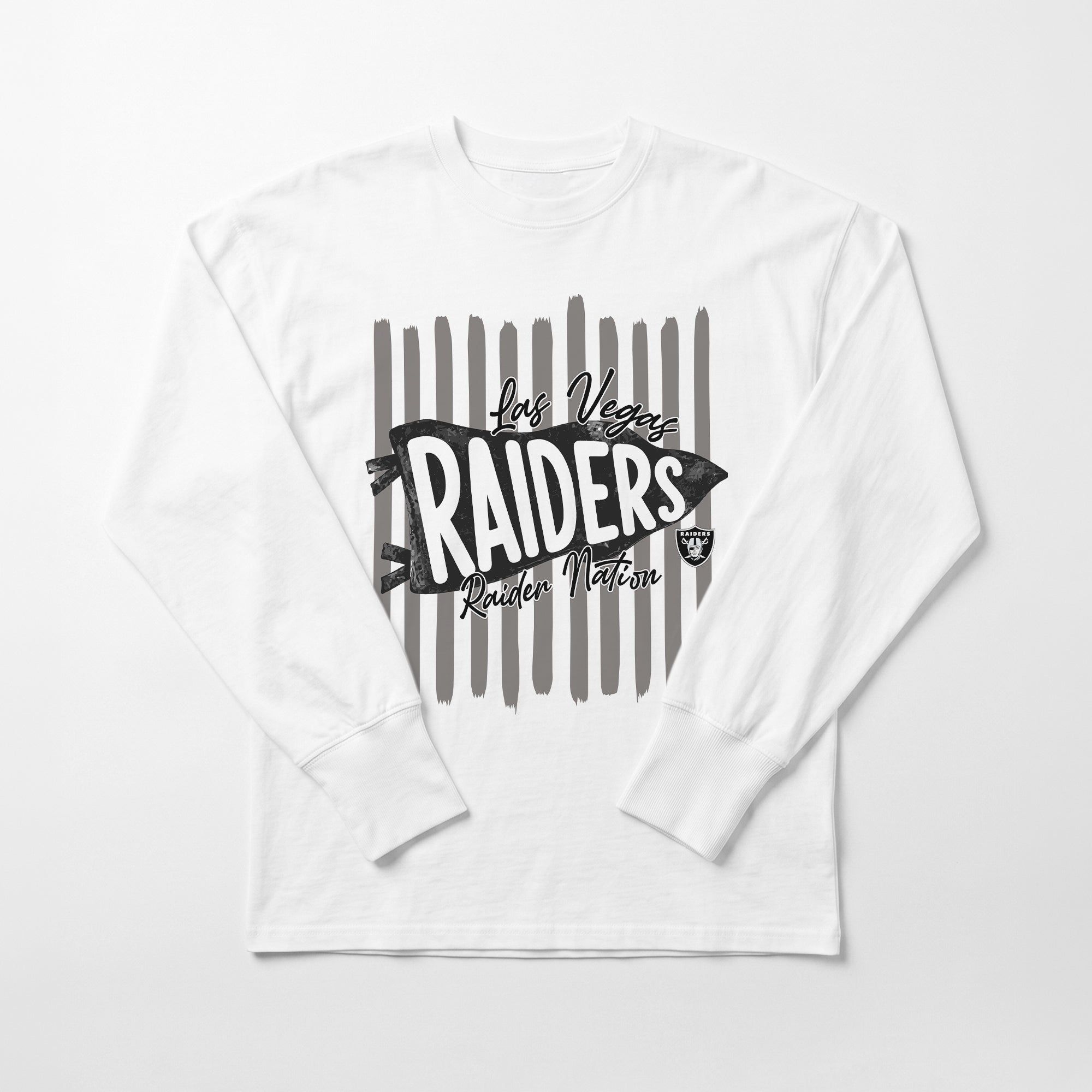 LAS VEGAS RAIDERS RALLY STRIPE OVERSIZED LONG SLEEVE TEE