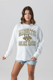 MARQUETTE GOLDEN EAGLES MIND GAMES OVERSIZED MIDWEIGHT LONG SLEEVE TEE