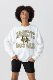 MARQUETTE GOLDEN EAGLES MIND GAMES OVERSIZED MIDWEIGHT LONG SLEEVE TEE