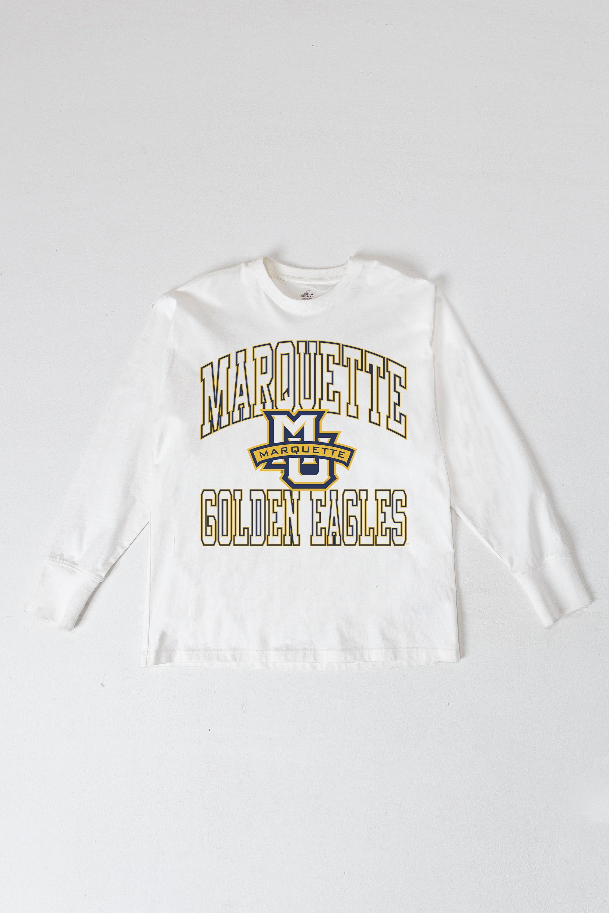 MARQUETTE GOLDEN EAGLES MIND GAMES OVERSIZED MIDWEIGHT LONG SLEEVE TEE