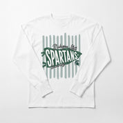 MICHIGAN STATE SPARTANS RALLY STRIPE ESSENTIAL RELAXED FIT LONG SLEEVE TEE