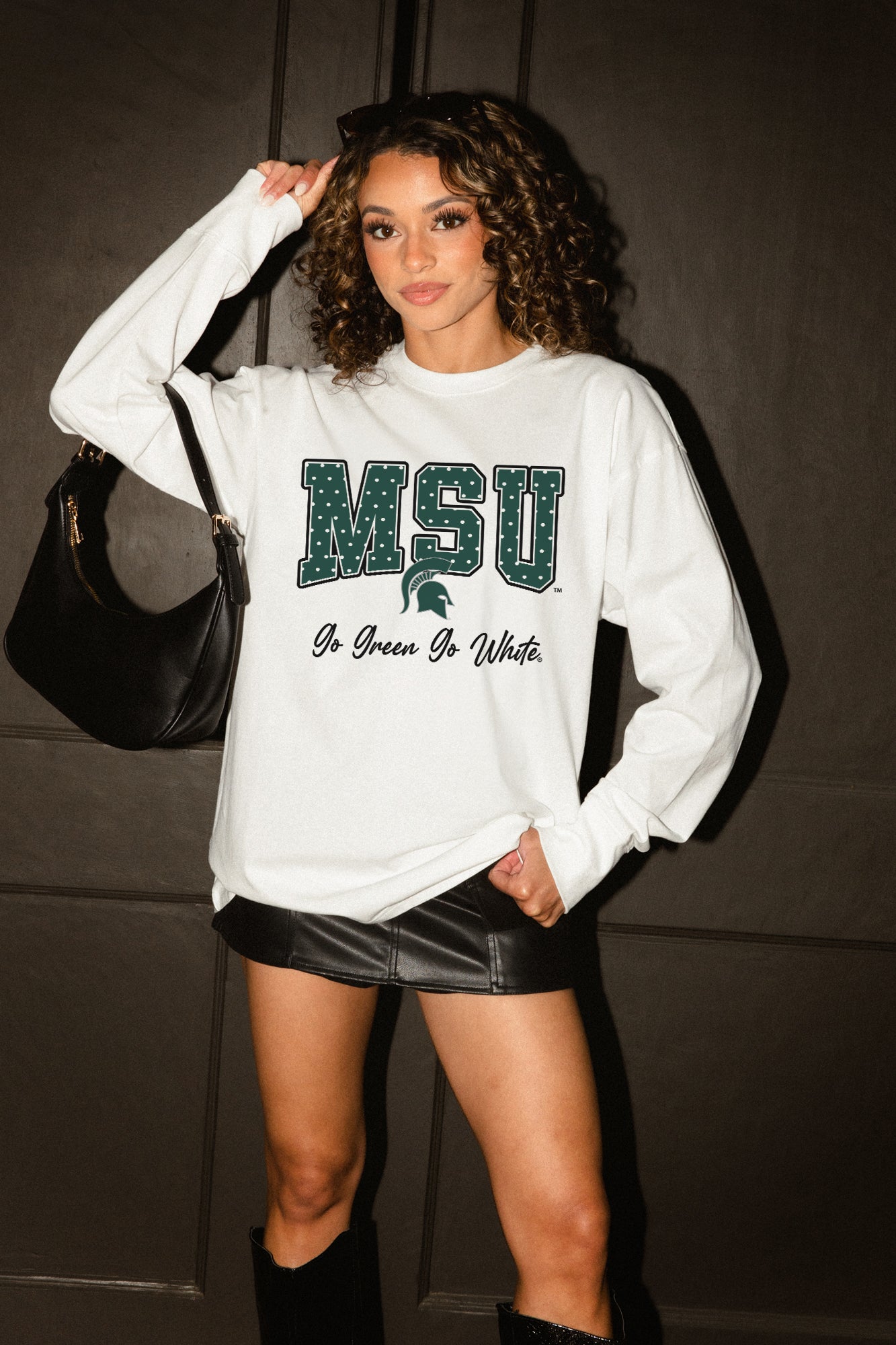 MICHIGAN STATE SPARTANS SWEET SPOT ESSENTIAL RELAXED FIT LONG SLEEVE TEE