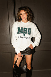 MICHIGAN STATE SPARTANS SWEET SPOT ESSENTIAL RELAXED FIT LONG SLEEVE TEE