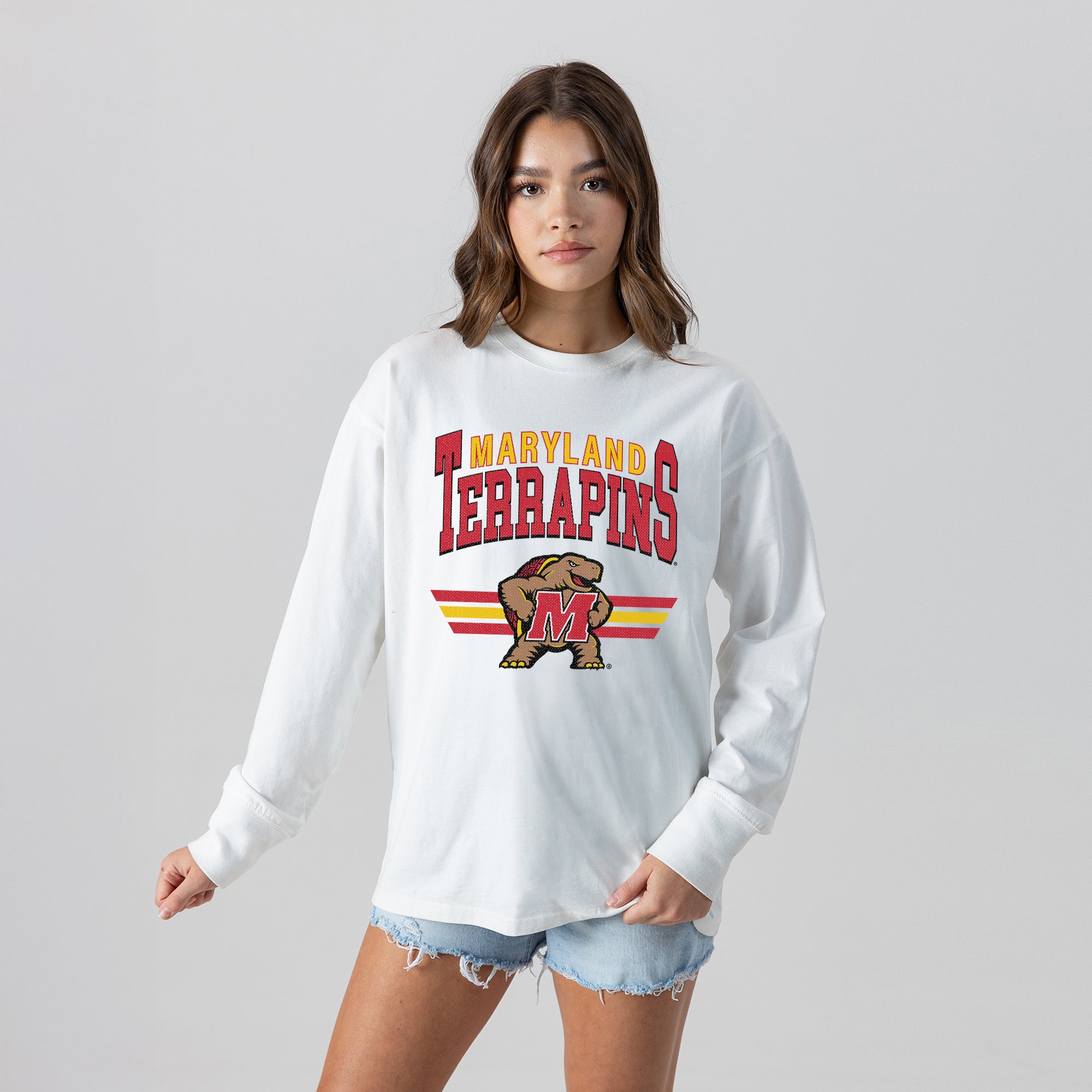 MARYLAND TERRAPINS SWIFT STRIKE ESSENTIAL RELAXED FIT LONG SLEEVE TEE