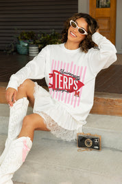 MARYLAND TERRAPINS RALLY STRIPE ESSENTIAL RELAXED FIT LONG SLEEVE TEE