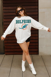 MIAMI DOLPHINS BIG GOALS OVERSIZED MIDWEIGHT LONG SLEEVE TEE