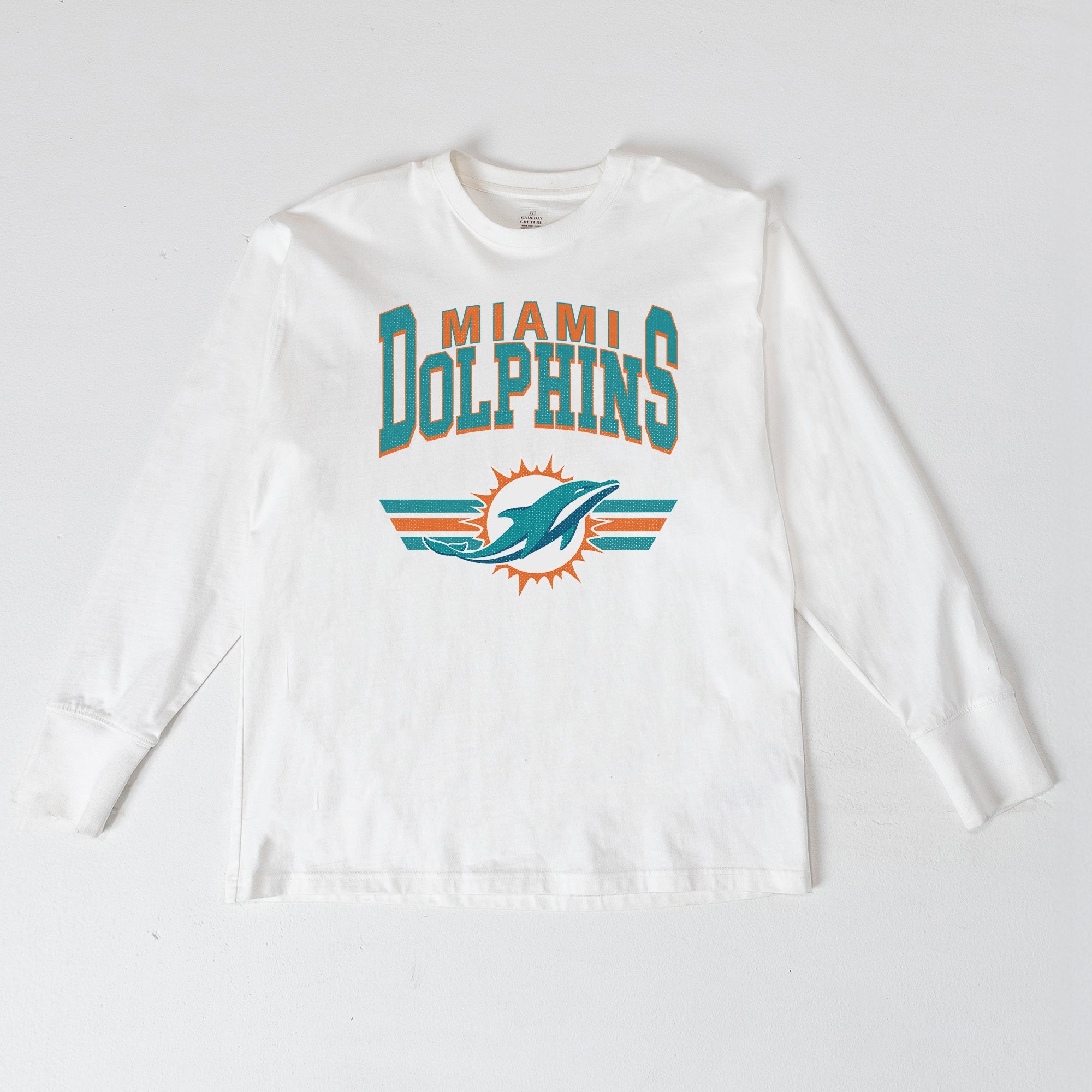 MIAMI DOLPHINS SWIFT STRIKE ESSENTIAL RELAXED FIT LONG SLEEVE TEE