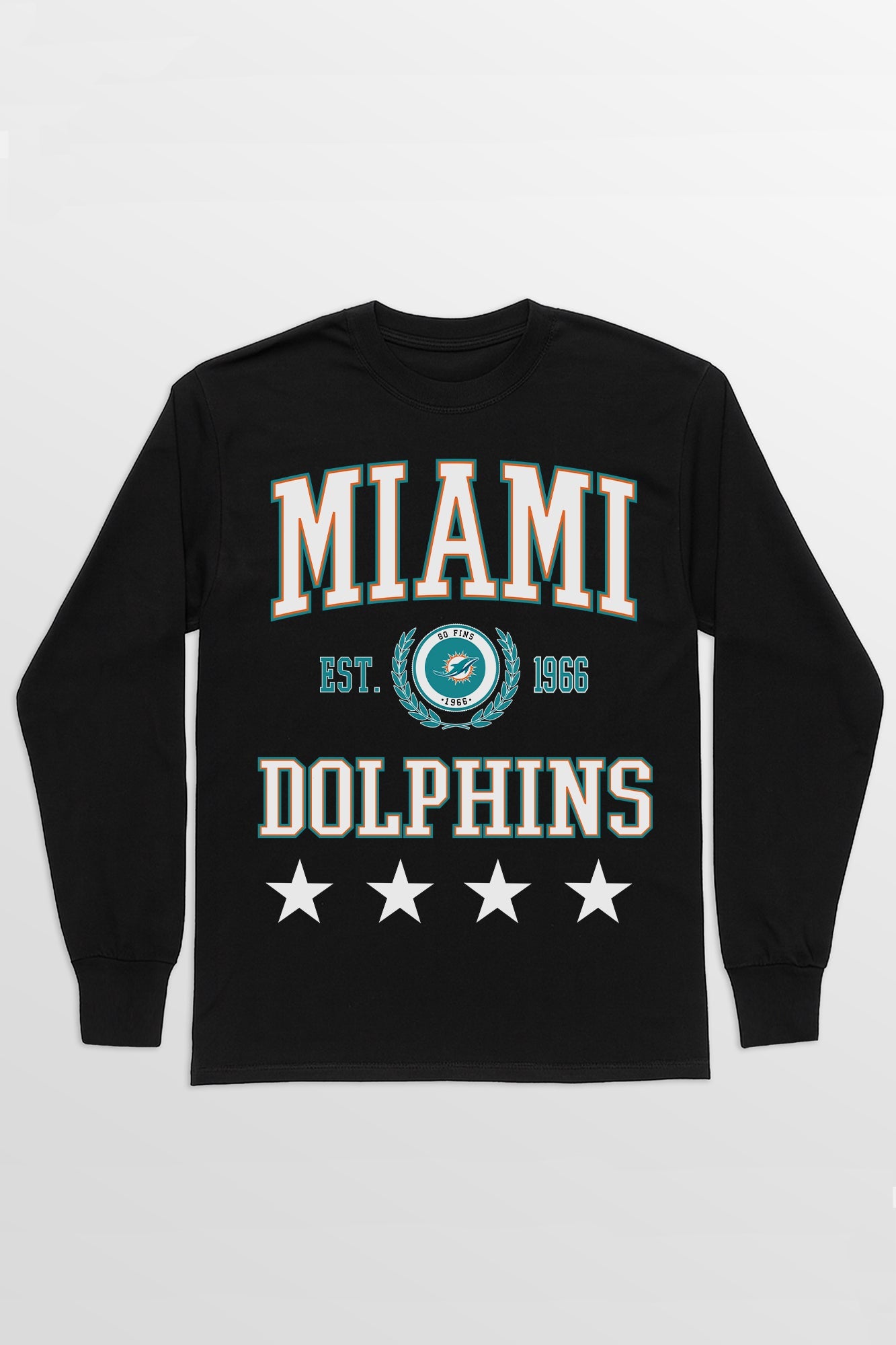 MIAMI DOLPHINS EVERYDAY STAR ESSENTIAL RELAXED FIT LONG SLEEVE TEE