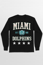 MIAMI DOLPHINS EVERYDAY STAR ESSENTIAL RELAXED FIT LONG SLEEVE TEE
