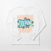 MIAMI DOLPHINS RALLY STRIPE OVERSIZED LONG SLEEVE TEE