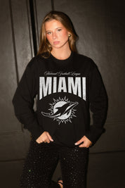 MIAMI DOLPHINS BOLD AMBITION OVERSIZED LONG SLEEVE TEE