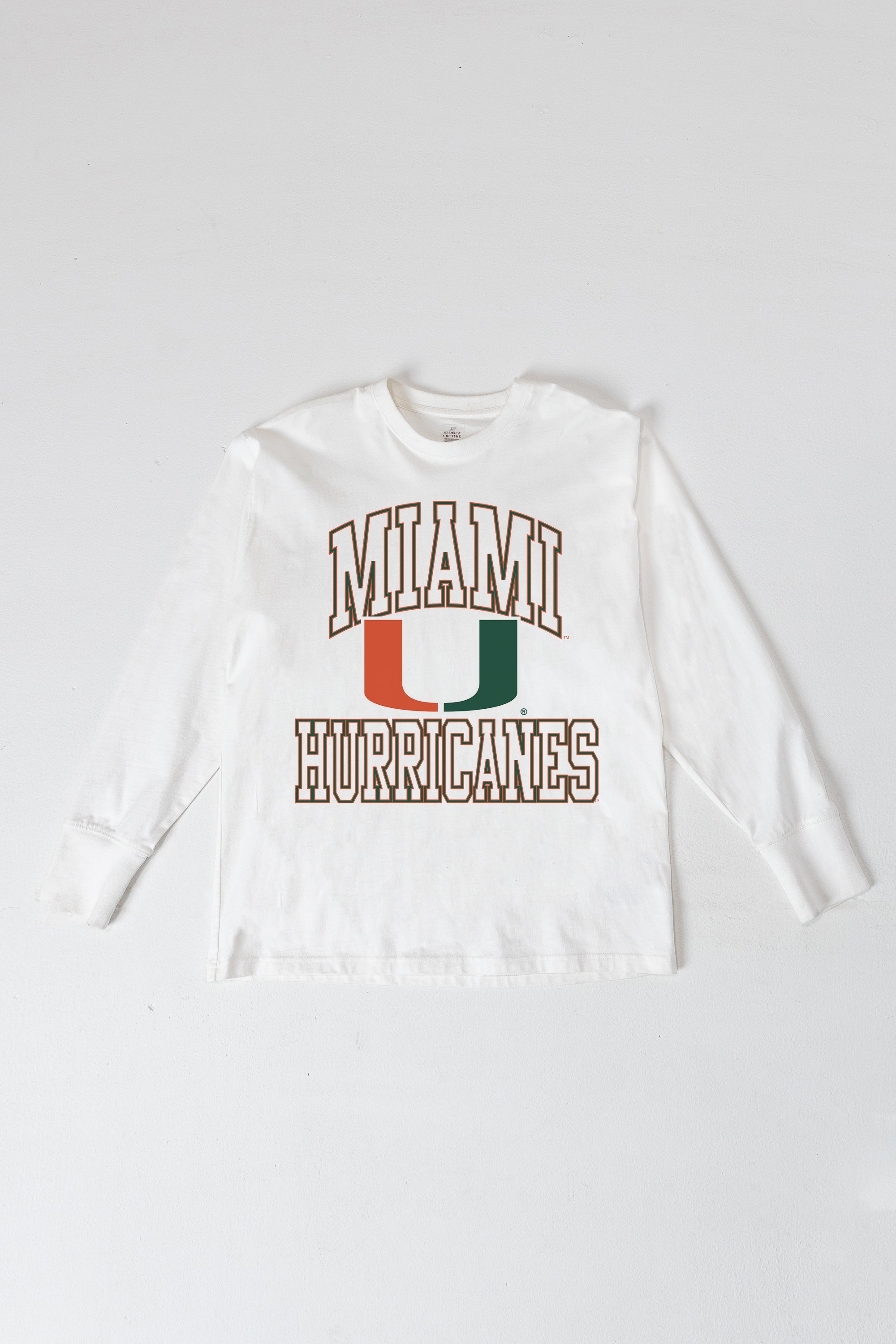 MIAMI HURRICANES MIND GAMES OVERSIZED MIDWEIGHT LONG SLEEVE TEE