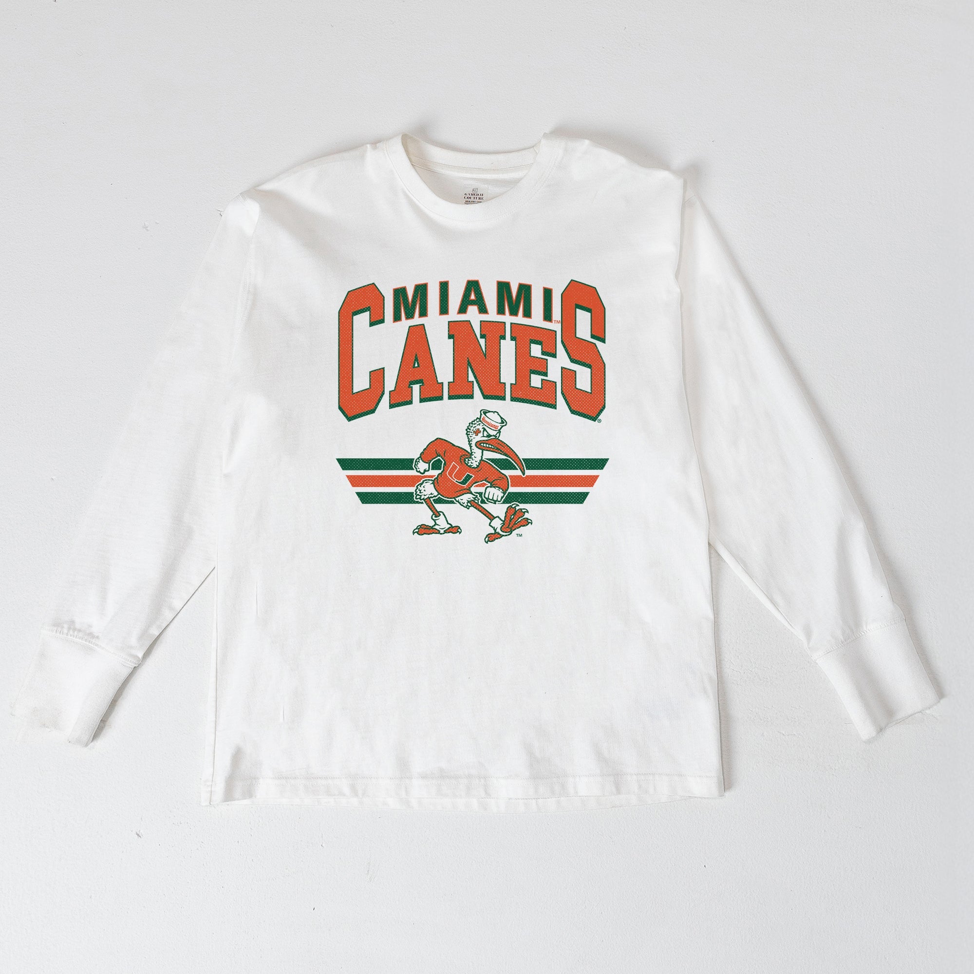 MIAMI HURRICANES SWIFT STRIKE ESSENTIAL RELAXED FIT LONG SLEEVE TEE