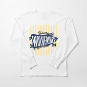 MICHIGAN WOLVERINES RALLY STRIPE ESSENTIAL RELAXED FIT LONG SLEEVE TEE