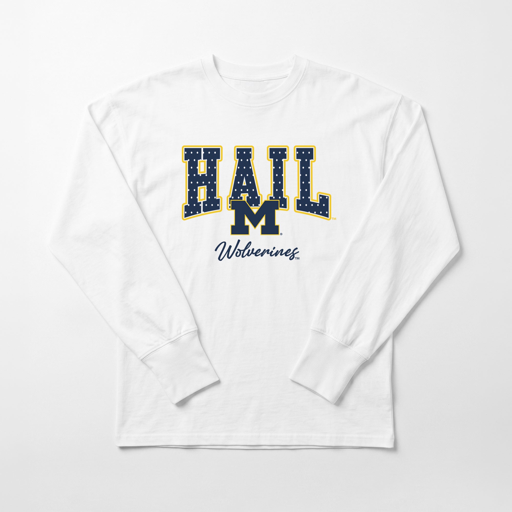 MICHIGAN WOLVERINES SWEET SPOT ESSENTIAL RELAXED FIT LONG SLEEVE TEE