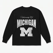 MICHIGAN WOLVERINES BOLD AMBITION ESSENTIAL RELAXED FIT LONG SLEEVE TEE