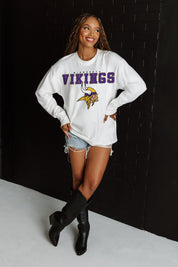 MINNESOTA VIKINGS BIG GOALS OVERSIZED MIDWEIGHT LONG SLEEVE TEE
