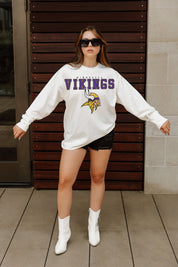 MINNESOTA VIKINGS BIG GOALS OVERSIZED MIDWEIGHT LONG SLEEVE TEE