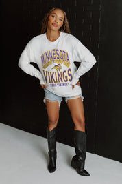 MINNESOTA VIKINGS TIME OUT OVERSIZED MIDWEIGHT LONG SLEEVE TEE