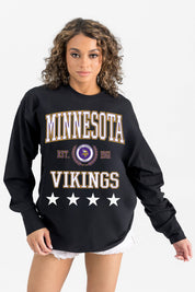 MINNESOTA VIKINGS EVERYDAY STAR ESSENTIAL RELAXED FIT LONG SLEEVE TEE