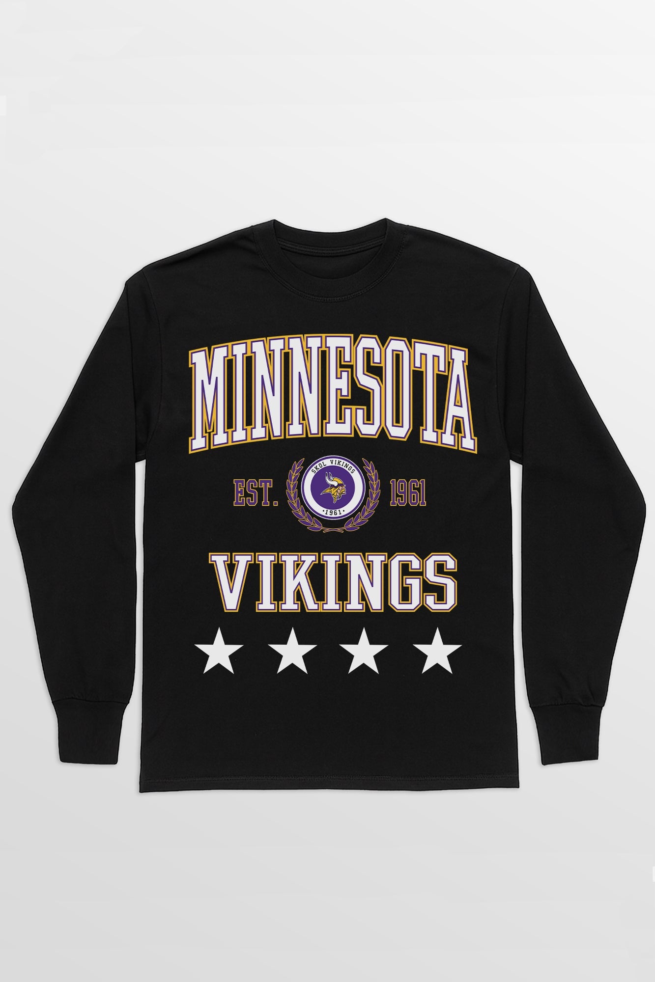 MINNESOTA VIKINGS EVERYDAY STAR ESSENTIAL RELAXED FIT LONG SLEEVE TEE