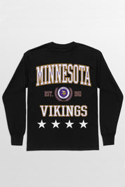 MINNESOTA VIKINGS EVERYDAY STAR ESSENTIAL RELAXED FIT LONG SLEEVE TEE