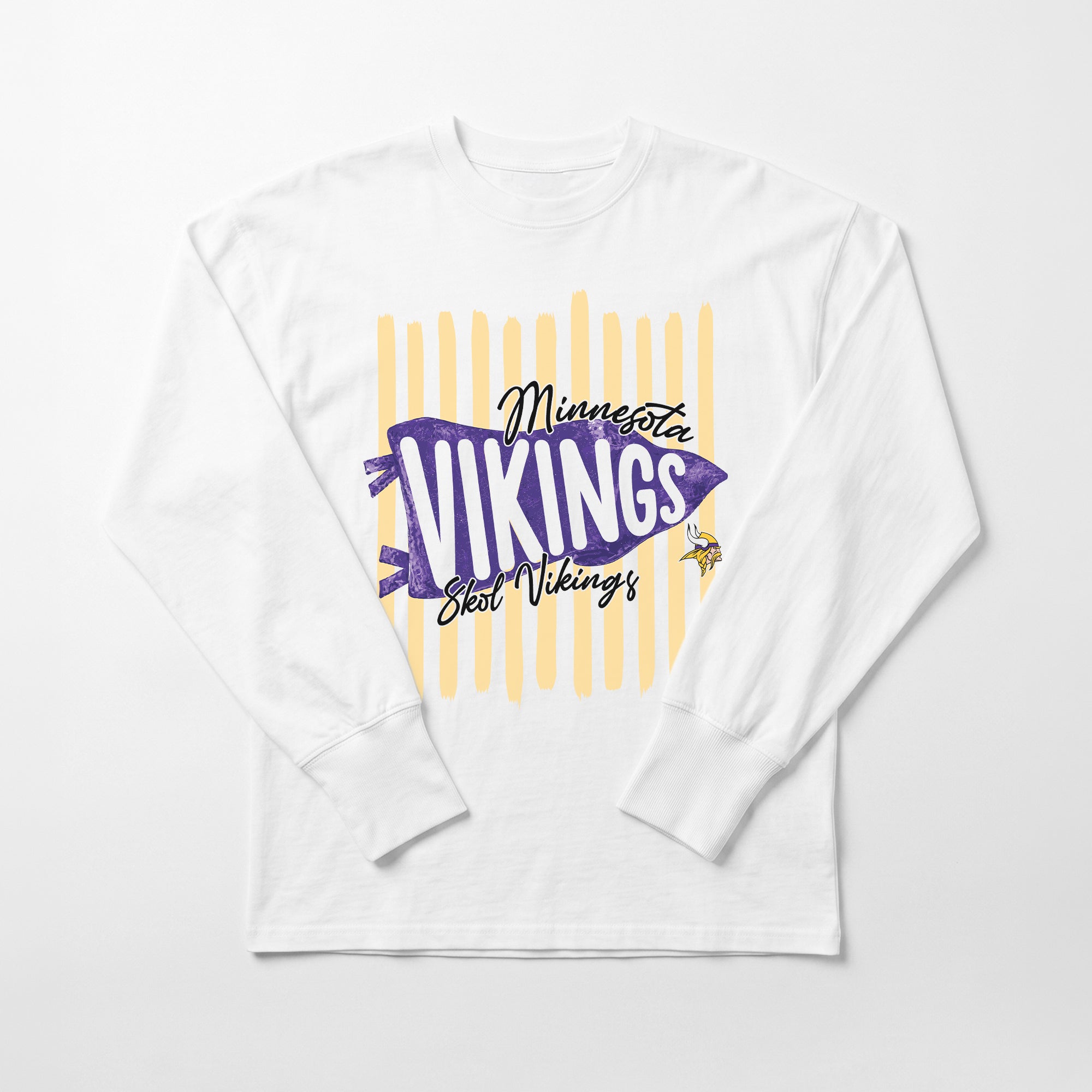 MINNESOTA VIKINGS RALLY STRIPE OVERSIZED LONG SLEEVE TEE