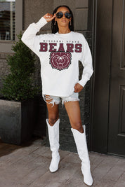 MISSOURI STATE BEARS BIG GOALS OVERSIZED LONG SLEEVE TEE WITH RIBBED NECKLINE AND CUFFS