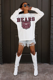MISSOURI STATE BEARS BIG GOALS OVERSIZED LONG SLEEVE TEE WITH RIBBED NECKLINE AND CUFFS