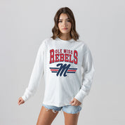 OLE MISS REBELS SWIFT STRIKE ESSENTIAL RELAXED FIT LONG SLEEVE TEE