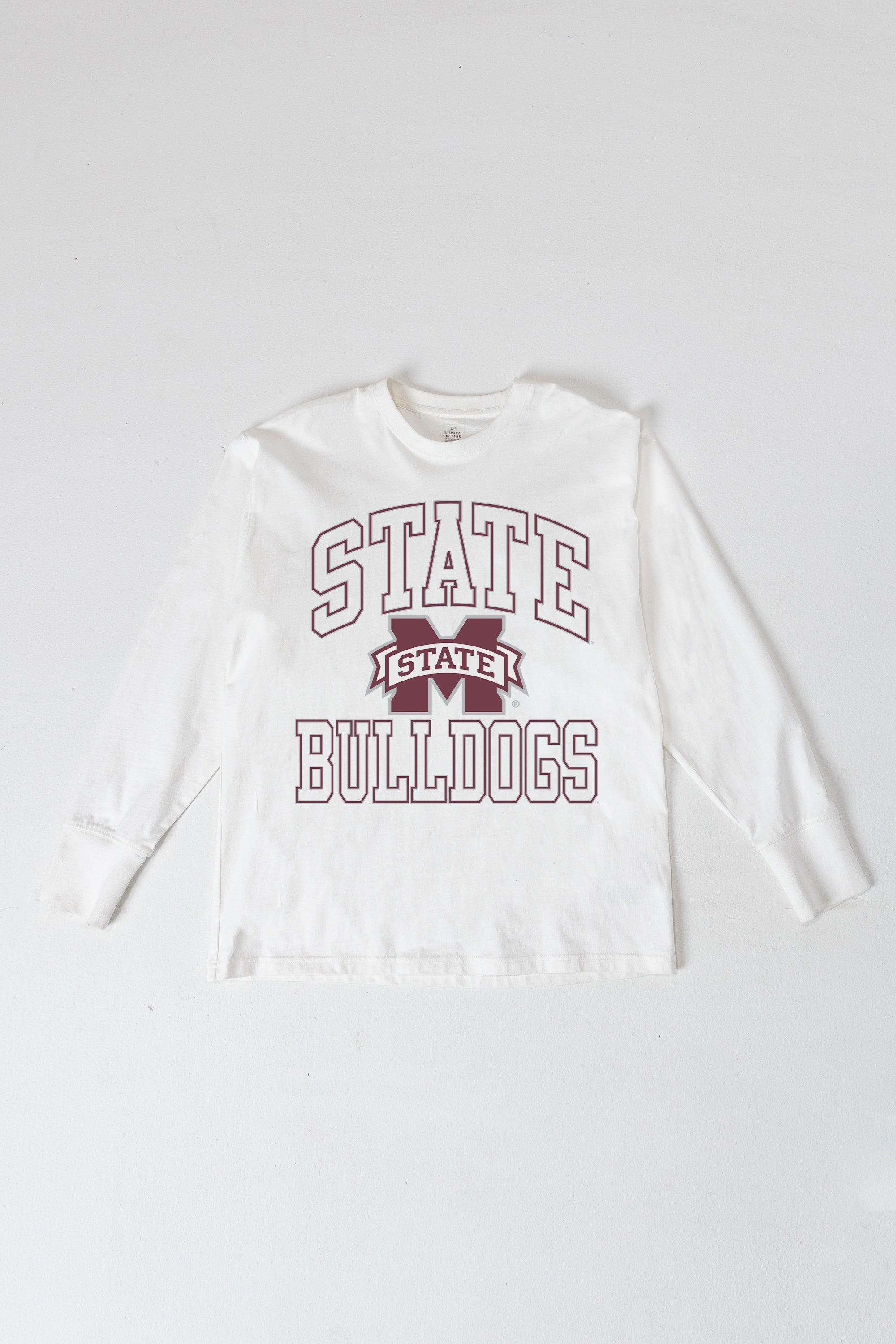 MISSISSIPPI STATE BULLDOGS MIND GAMES OVERSIZED MIDWEIGHT LONG SLEEVE TEE