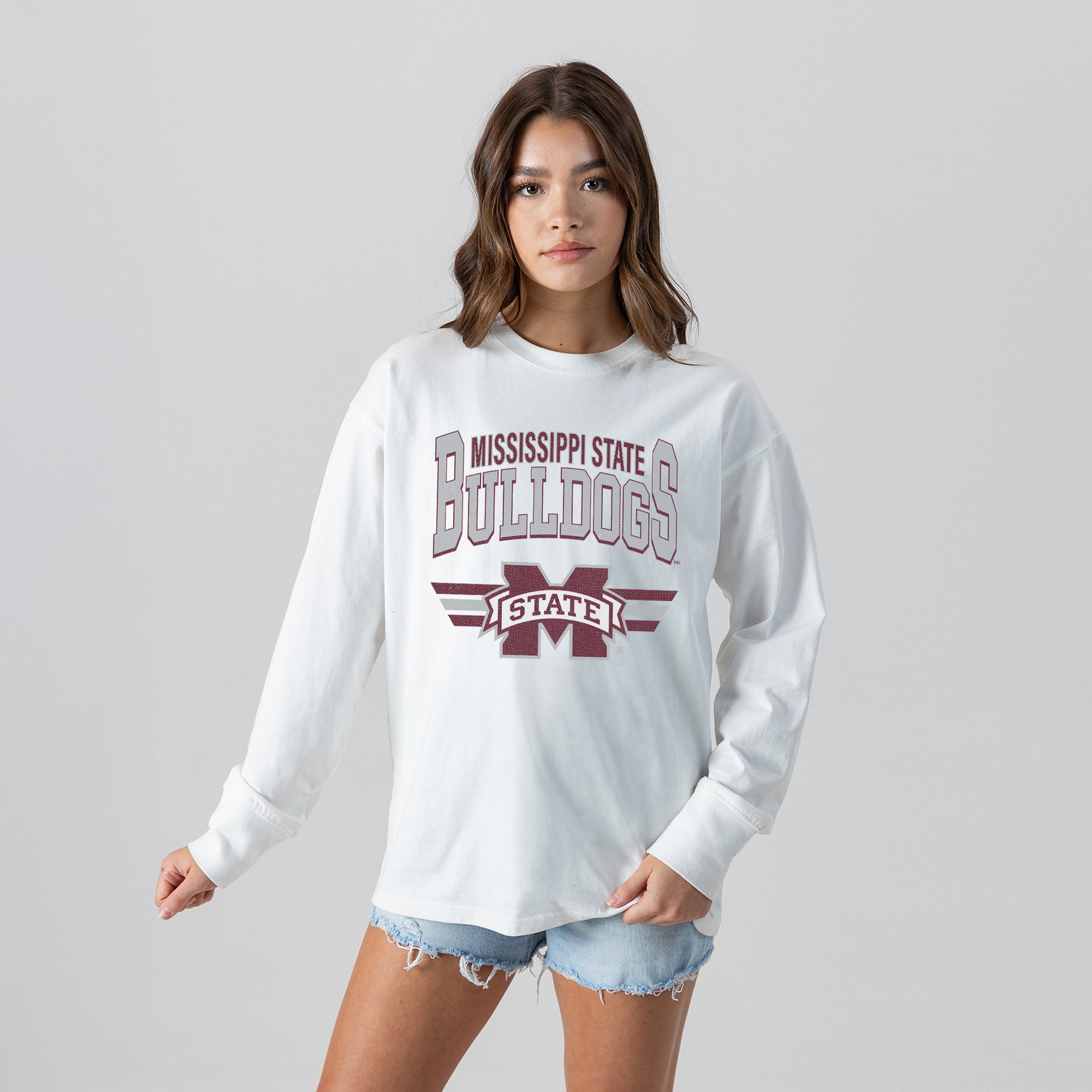 MISSISSIPPI STATE BULLDOGS SWIFT STRIKE ESSENTIAL RELAXED FIT LONG SLEEVE TEE