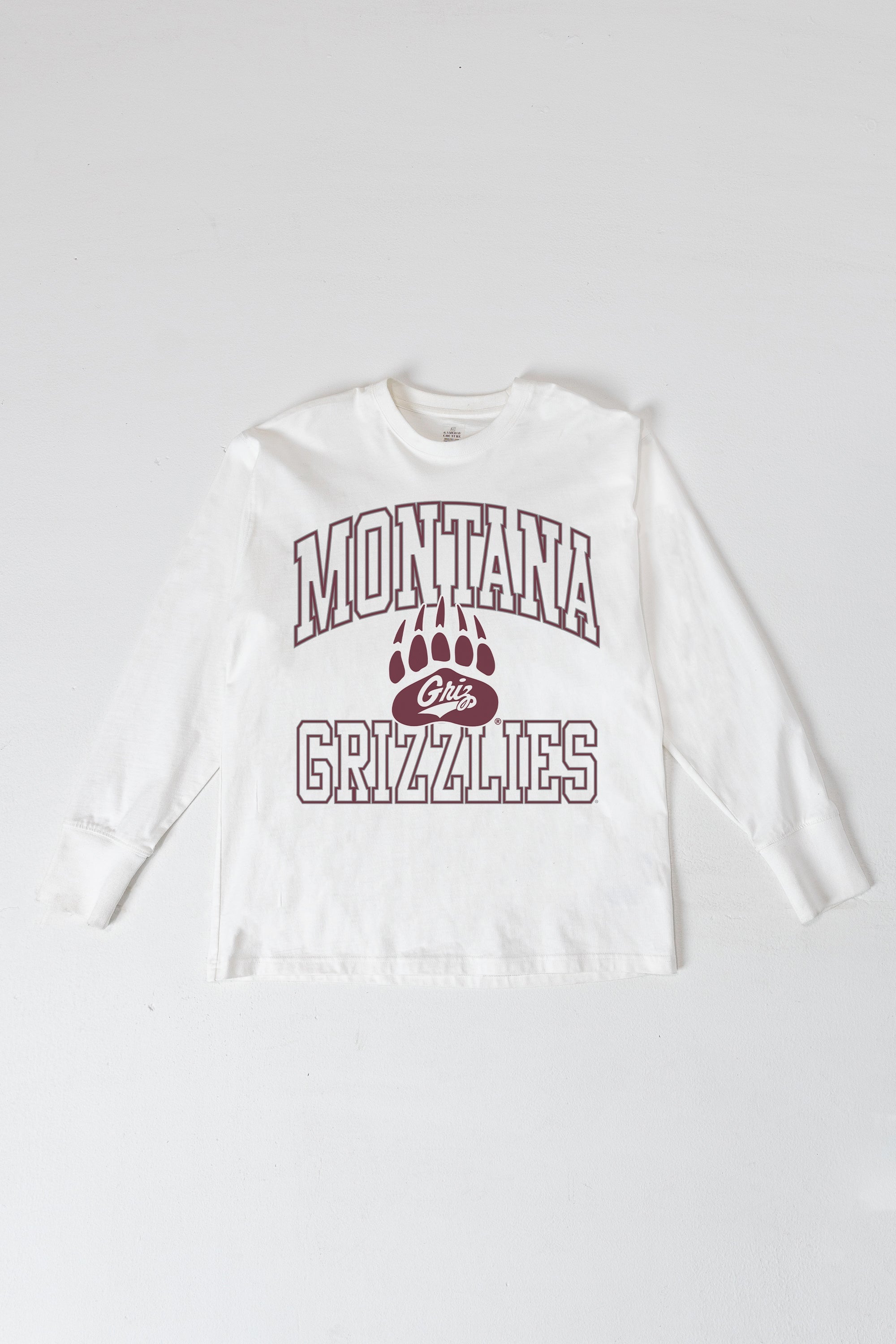 MONTANA GRIZZLIES MIND GAMES OVERSIZED MIDWEIGHT LONG SLEEVE TEE