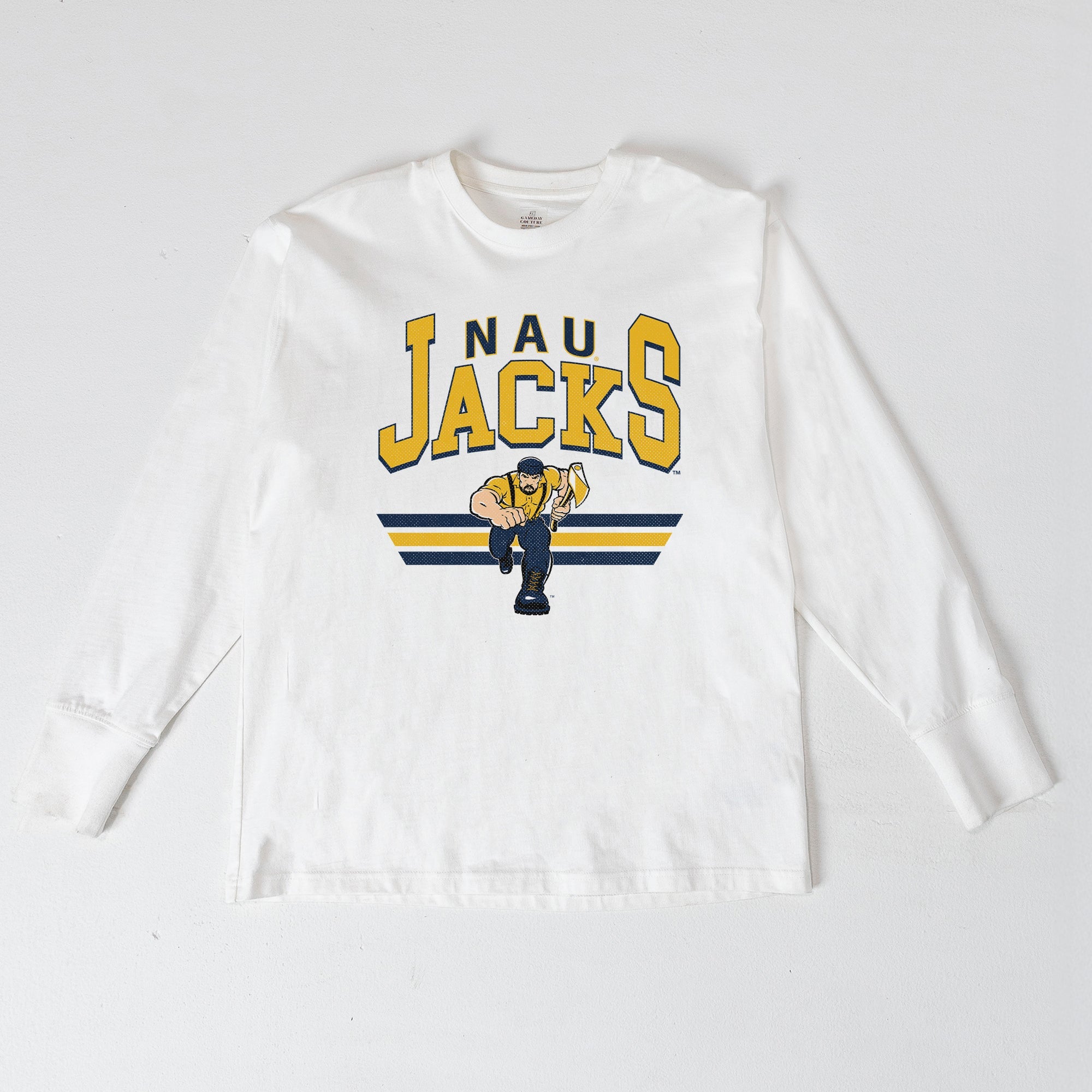 NORTHERN ARIZONA LUMBERJACKS SWIFT STRIKE ESSENTIAL RELAXED FIT LONG SLEEVE TEE
