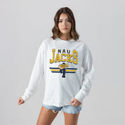 NORTHERN ARIZONA LUMBERJACKS SWIFT STRIKE ESSENTIAL RELAXED FIT LONG SLEEVE TEE