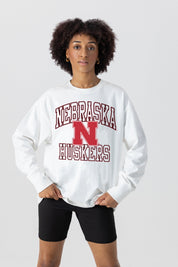NEBRASKA CORNHUSKERS MIND GAMES OVERSIZED MIDWEIGHT LONG SLEEVE TEE