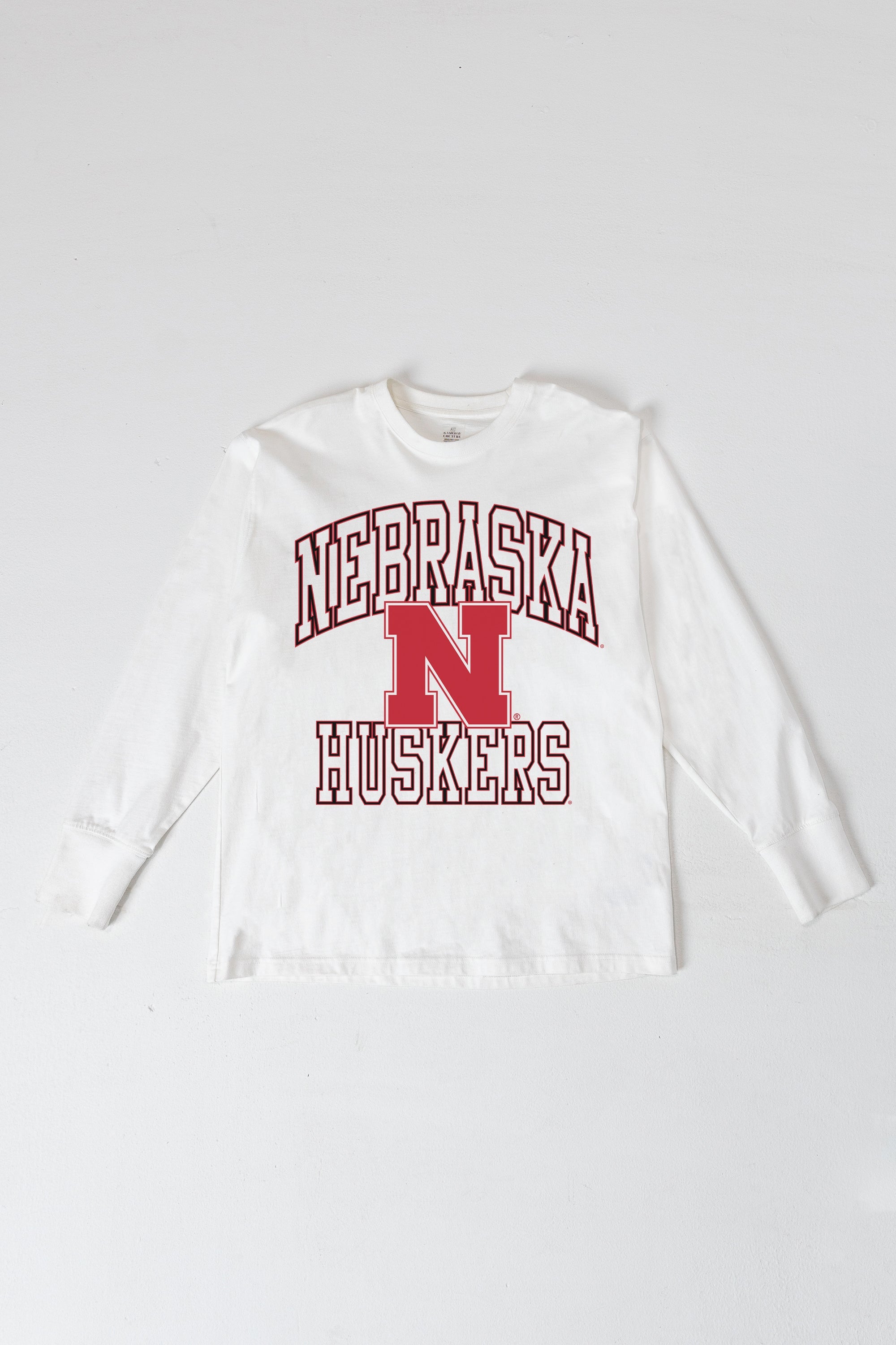 NEBRASKA CORNHUSKERS MIND GAMES OVERSIZED MIDWEIGHT LONG SLEEVE TEE