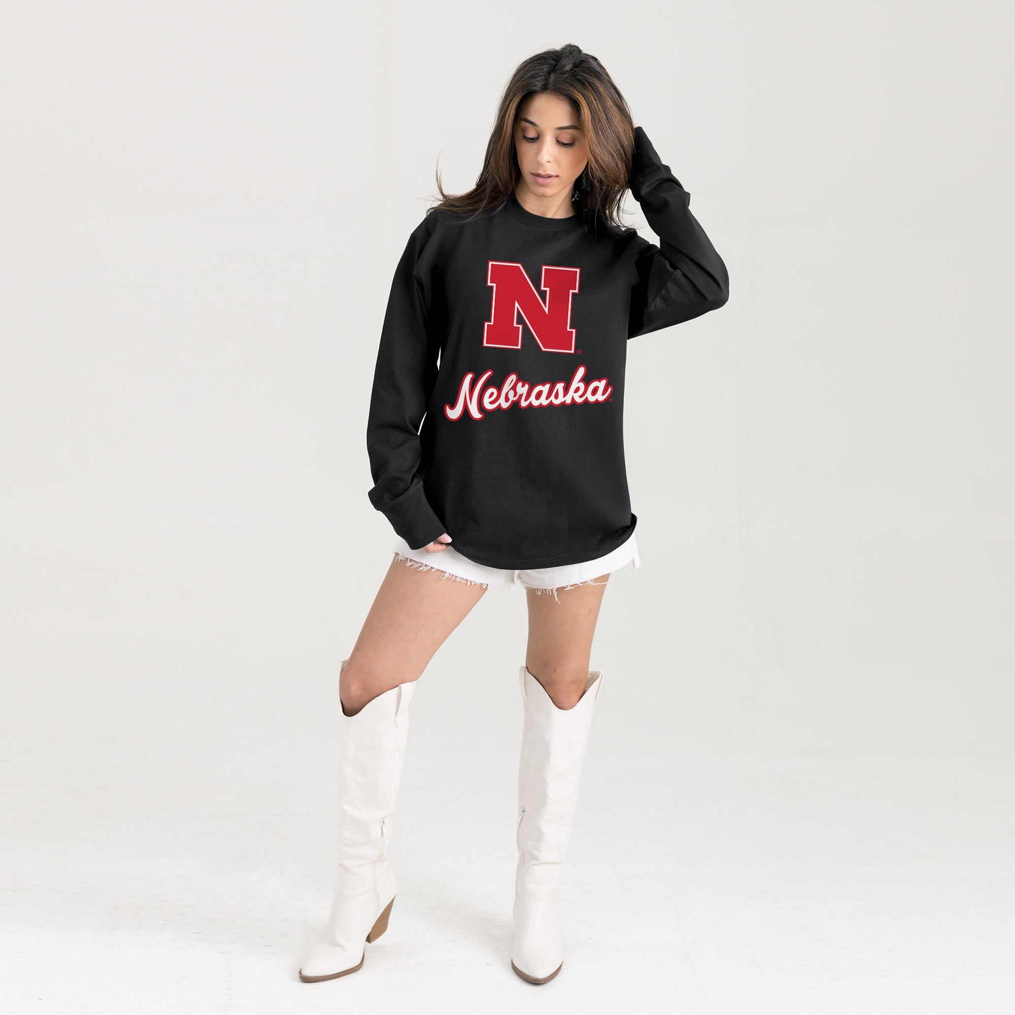 NEBRASKA CORNHUSKERS HONOR ROLL ESSENTIAL RELAXED FIT LONG SLEEVE TEE