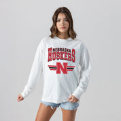 NEBRASKA CORNHUSKERS SWIFT STRIKE ESSENTIAL RELAXED FIT LONG SLEEVE TEE