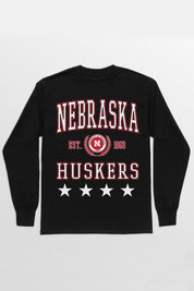 NEBRASKA CORNHUSKERS EVERYDAY STAR ESSENTIAL RELAXED FIT LONG SLEEVE TEE
