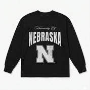NEBRASKA CORNHUSKERS BOLD AMBITION ESSENTIAL RELAXED FIT LONG SLEEVE TEE