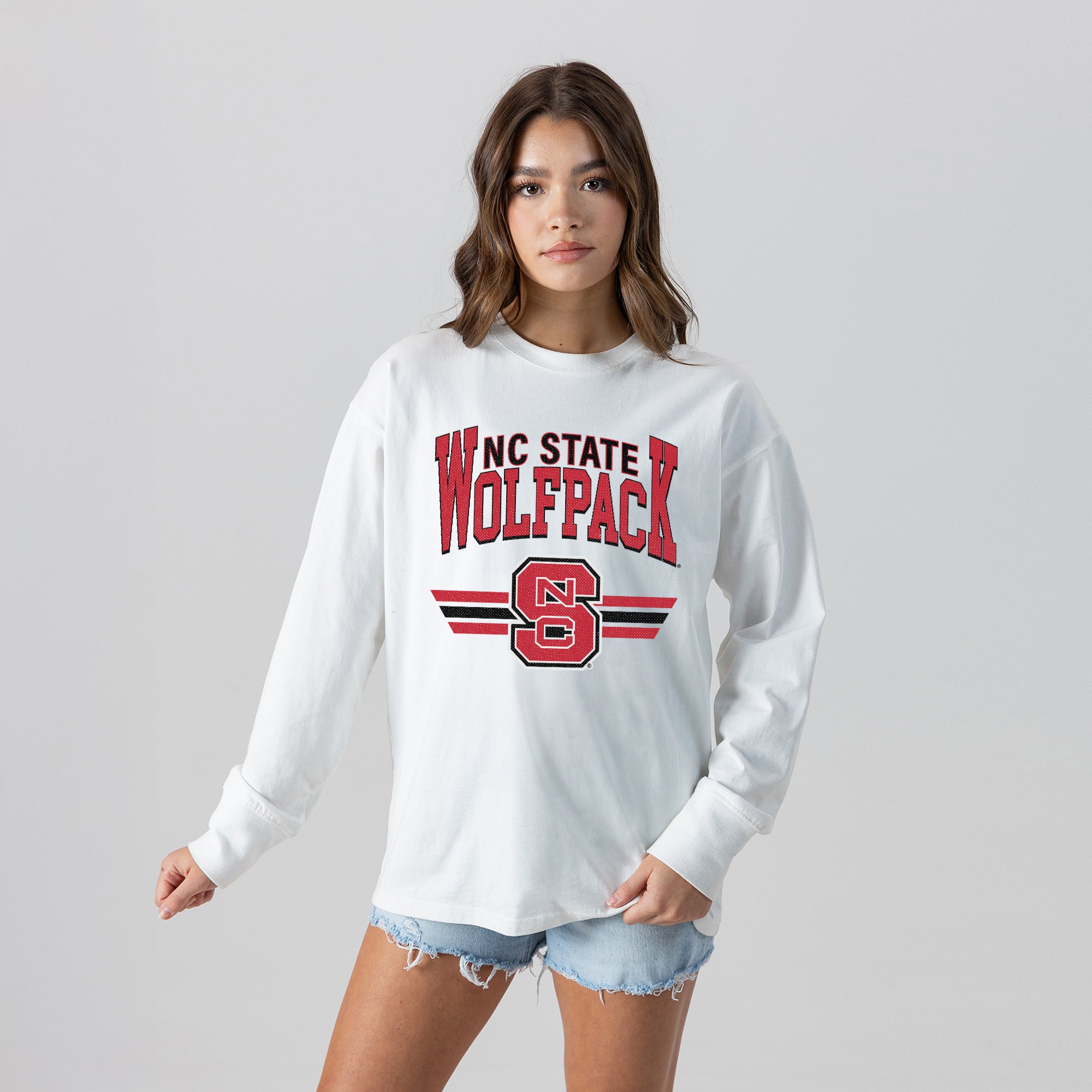 NORTH CAROLINA STATE WOLFPACK SWIFT STRIKE ESSENTIAL RELAXED FIT LONG SLEEVE TEE