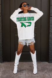 NORTH DAKOTA FIGHTING HAWKS BIG GOALS OVERSIZED LONG SLEEVE TEE WITH RIBBED NECKLINE AND CUFFS